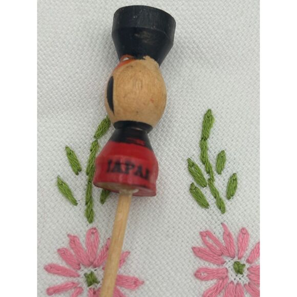 Vintage Wooden Hand Painted Mini Soldier Cupcake Cake Picks Lot of 11 Japan 60s - Picture 3 of 4